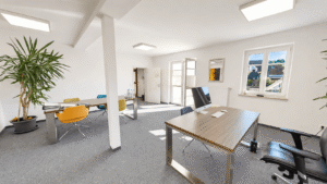 Büro mit Zugang zur Dachterrasse